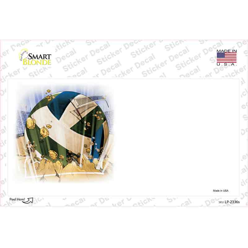 Volleyball Offset Novelty Sticker Decal