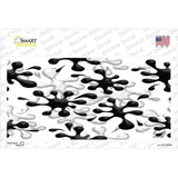 Splatter Black White Novelty Sticker Decal