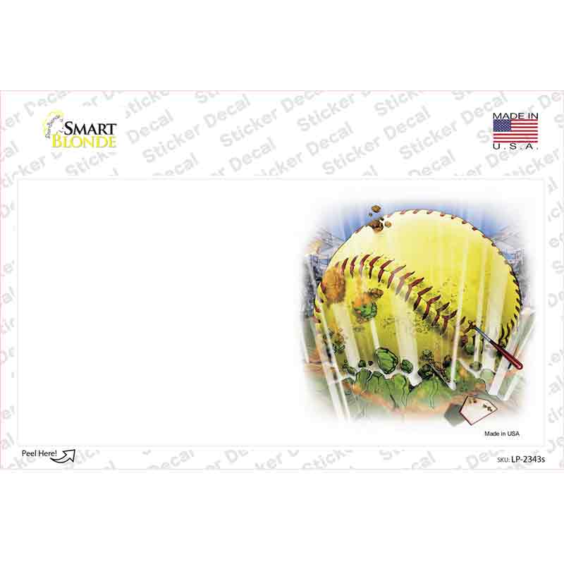 Softball Offset Novelty Sticker Decal