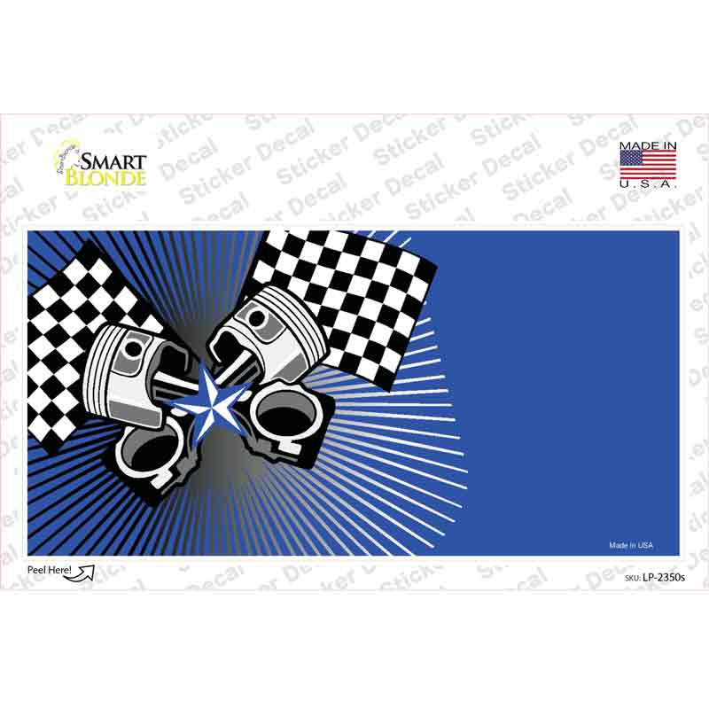 Racing Pistons Offset Novelty Sticker Decal