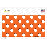 White Polka Dots Orange Novelty Sticker Decal