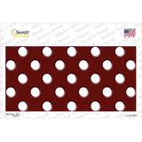 White Polka Dots Burgundy Novelty Sticker Decal