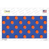 Orange Polka Dots Royal Blue Novelty Sticker Decal