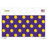 Yellow Polka Dots Purple Novelty Sticker Decal