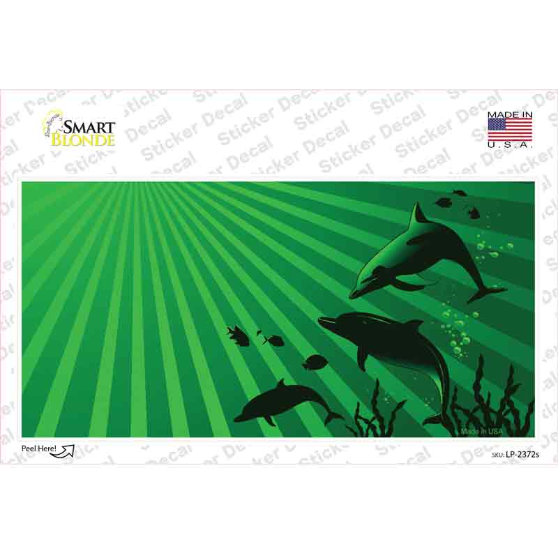 Family Of Dolphins Novelty Sticker Decal