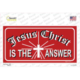 Jesus Christ Is The Answer Novelty Sticker Decal