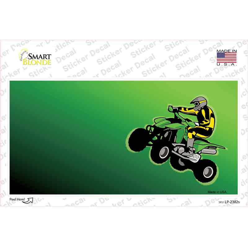 Quad Rider Offset Flat Novelty Sticker Decal