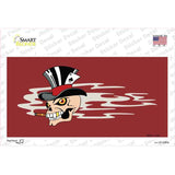 Smokin Joker Top Hat Skull Offset Novelty Sticker Decal