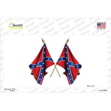 Confederate Crossed Flags Novelty Sticker Decal