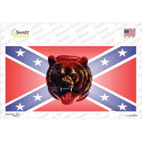 Confederate Flag Grizzly Bear Novelty Sticker Decal