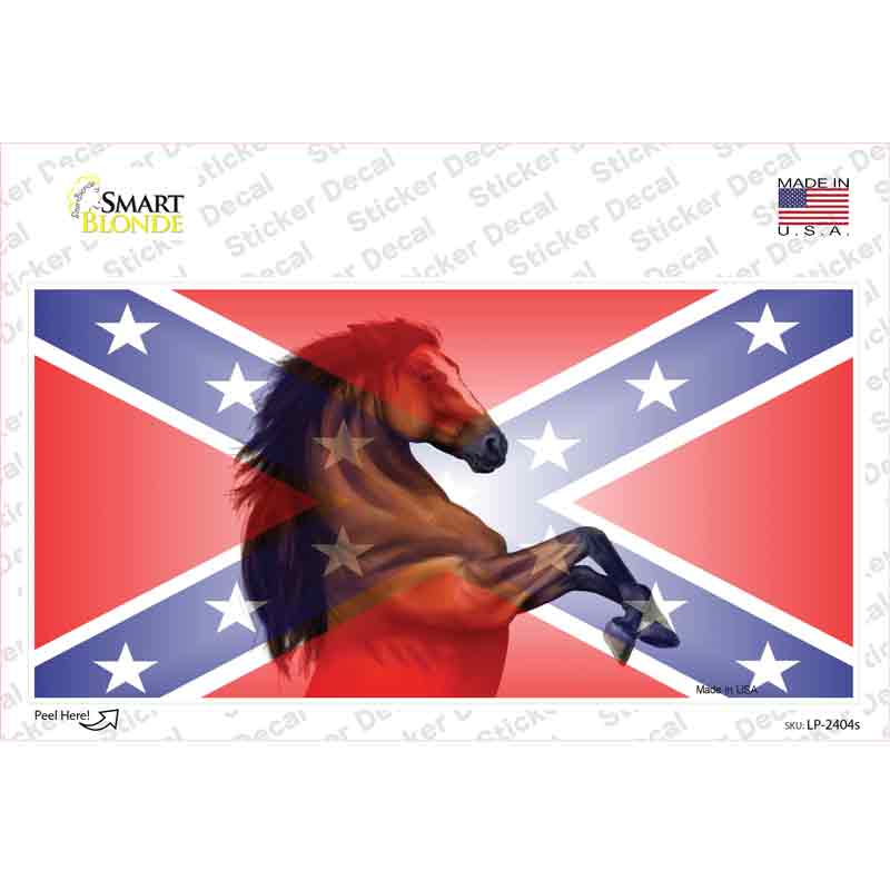 Confederate Flag Stallion Horse Novelty Sticker Decal