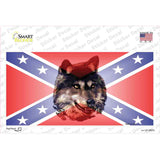 Confederate Flag Wolf Novelty Sticker Decal