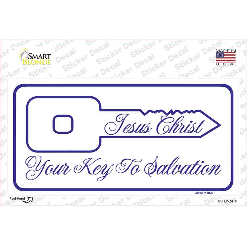 Your Key To Salvation Novelty Sticker Decal