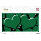 Green Black Giraffe Green Centered Hearts Novelty Sticker Decal