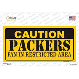 Caution Packers Novelty Sticker Decal