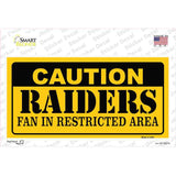 Caution Raiders Novelty Sticker Decal