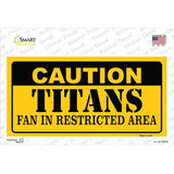 Caution Titans Novelty Sticker Decal