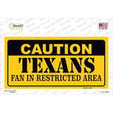 Caution Texans Novelty Sticker Decal