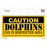 Caution Dolphins Novelty Sticker Decal