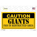 Caution Giants Novelty Sticker Decal