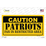 Caution Patriots Novelty Sticker Decal