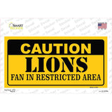 Caution Lions Novelty Sticker Decal