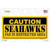 Caution Seahawks Novelty Sticker Decal
