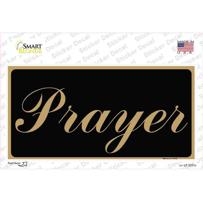 Prayer Novelty Sticker Decal