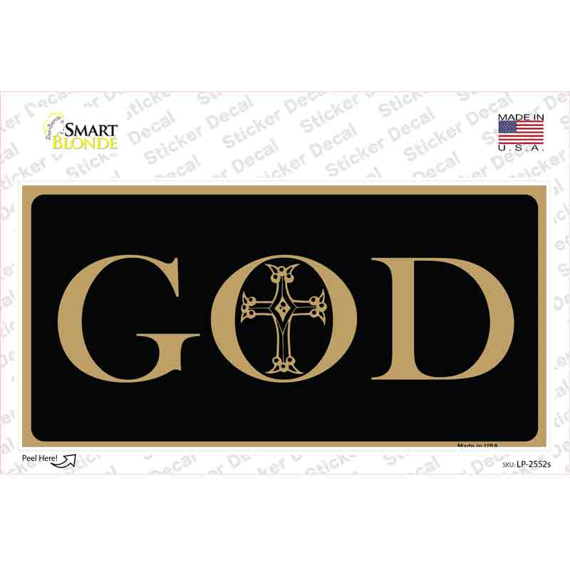 God Novelty Sticker Decal