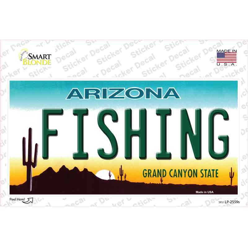 Fishing Arizona Novelty Sticker Decal