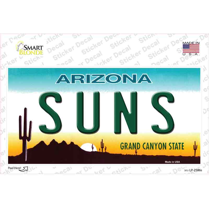 Suns Arizona State Novelty Sticker Decal