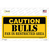 Caution Bulls Fan Novelty Sticker Decal