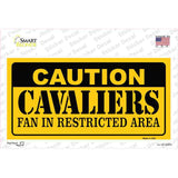 Caution Cavaliers Fan Novelty Sticker Decal
