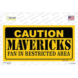 Caution Mavericks Fan Novelty Sticker Decal