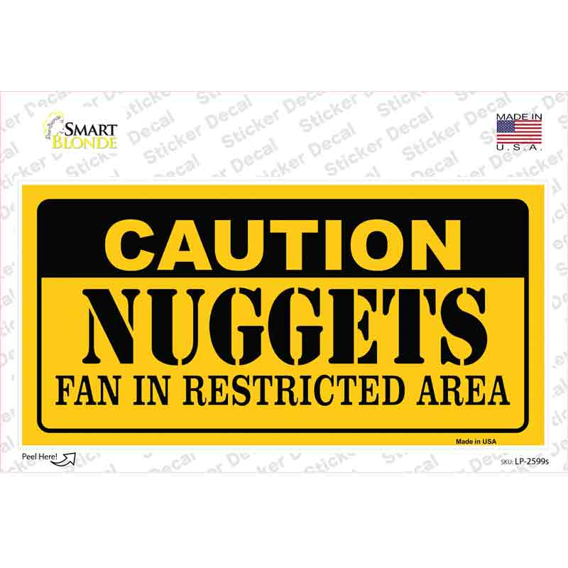 Caution Nuggets Fan Novelty Sticker Decal