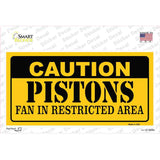 Caution Pistons Fan Novelty Sticker Decal