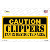 Caution Clippers Fan Novelty Sticker Decal