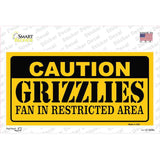Caution Grizzlies Fan Novelty Sticker Decal