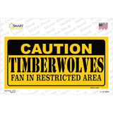 Caution Timberwolves Fan Novelty Sticker Decal