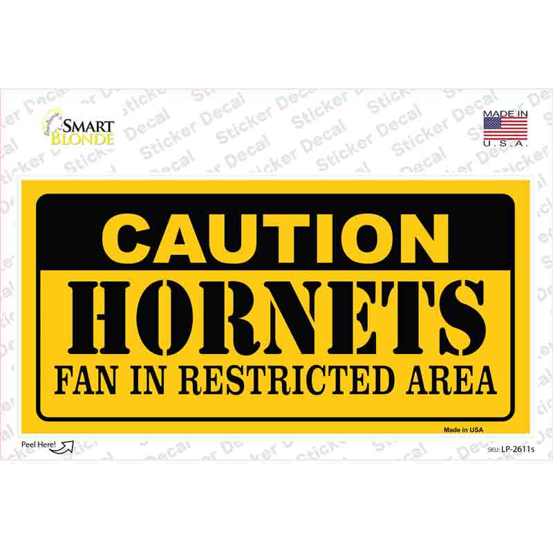 Caution Hornets Fan Novelty Sticker Decal
