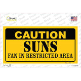 Caution Suns Fan Novelty Sticker Decal
