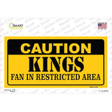 Caution Kings Fan Novelty Sticker Decal
