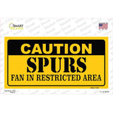 Caution Spurs Fan Novelty Sticker Decal