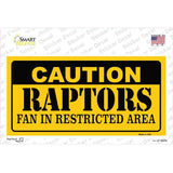 Caution Raptors Fan Novelty Sticker Decal