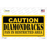 Caution Diamondbacks Fan Novelty Sticker Decal