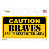Caution Braves Fan Novelty Sticker Decal