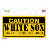 Caution White Sox Fan Novelty Sticker Decal