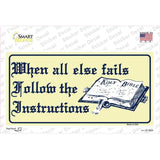 Follow Instructions Novelty Sticker Decal