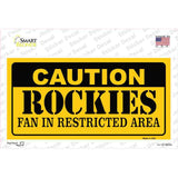 Caution Rockies Fan Novelty Sticker Decal