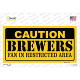 Caution Brewers Fan Novelty Sticker Decal